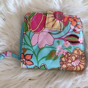 SOLD - Vera Bradley Floral Blue, Pink Wallet